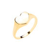 Ring - Y/G Heart Signet Ring - by Hearts Forever Jewellers