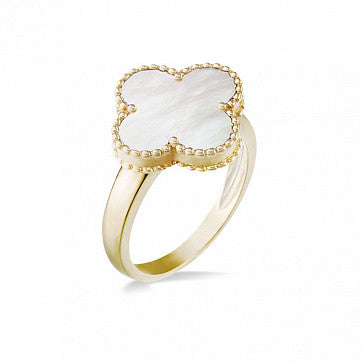 Ring - Y/G MOP Clover Ladies Ring K - by Hearts Forever Jewellers