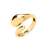 Ring - Y/G Cross Over, Teardrop Ladies Ring - by Hearts Forever Jewellers