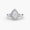 Three-Stone Ring with Halo