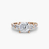 Five Stone Ring with Pavé Band