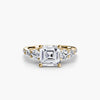 Five Stone Ring with Pavé Band