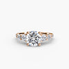 Five Stone Ring with Pavé Band