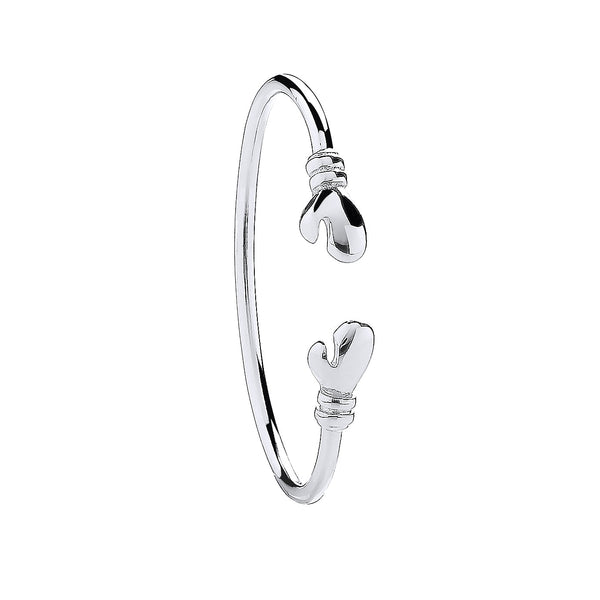 Sterling Silver Bracelet - Silver Boxing Glove Baby Bangle - by Hearts Forever Jewellers
