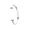 Sterling Silver Bracelet - Silver Ladies Solid Torque Bangle with ID plate - by Hearts Forever Jewellers