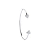 Sterling Silver Cubic Zirconia Bracelet - Silver Pyramid Cz Cones Bangle - by Hearts Forever Jewellers