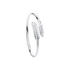 Sterling Silver Bracelet - Silver Barley Leaf Ladies Bangle - by Hearts Forever Jewellers