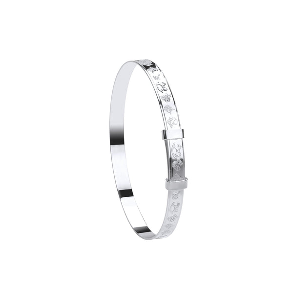 Sterling Silver Bracelet - Silver Expandable Baby Bangle - by Hearts Forever Jewellers
