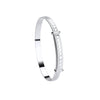 Sterling Silver Bracelet - Silver Expandable Baby Bangle With Embossed Hearts - by Hearts Forever Jewellers