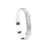 Sterling Silver Bracelet - Silver Swirl Ribbed Edge Expandable Baby Bangle - by Hearts Forever Jewellers