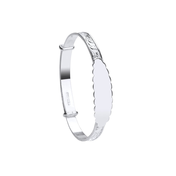 Sterling Silver Bracelet - Silver ID Expandable Baby Bangle - by Hearts Forever Jewellers