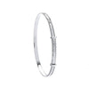 Sterling Silver Diamond Bracelet - Silver 4mm Expandable Diamond Cut Bangle - by Hearts Forever Jewellers
