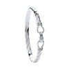 Sterling Silver Bracelet - Silver Twist Solid Gents Bangle - by Hearts Forever Jewellers