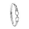 Sterling Silver Bracelet - Silver Twist Solid 8mm Gents Bangle - by Hearts Forever Jewellers