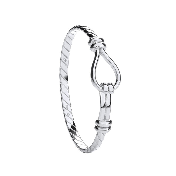Sterling Silver Bracelet - Silver Hook Baby Bangle - by Hearts Forever Jewellers