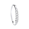 Sterling Silver Cubic Zirconia Bracelet - Silver Curb Link Style CZ Bangle - by Hearts Forever Jewellers
