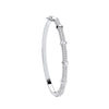 Sterling Silver Cubic Zirconia Bracelet - Silver CZ Bangle with Hex Nuts - by Hearts Forever Jewellers