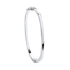 Sterling Silver Bracelet - Silver Plain Square Ladies Bangle - by Hearts Forever Jewellers