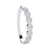 Cubic Zirconia Bracelet - Baguette & Round CZs Halo Style Bangle - by Hearts Forever Jewellers