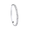 Sterling Silver Cubic Zirconia Bracelet - Silver Round CZs Ladies Bangle - by Hearts Forever Jewellers