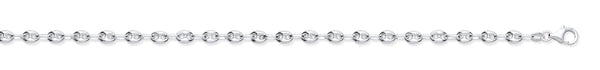 Sterling Silver Necklace - Silver 5mm Coffee Beans Link Chain - by Hearts Forever Jewellers