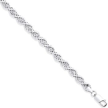 Sterling Silver Necklace - Silver 6.5mm Rope Chain - by Hearts Forever Jewellers