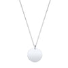 Sterling Silver Necklace - Silver Plain Round Pendant Chain 16" - by Hearts Forever Jewellers