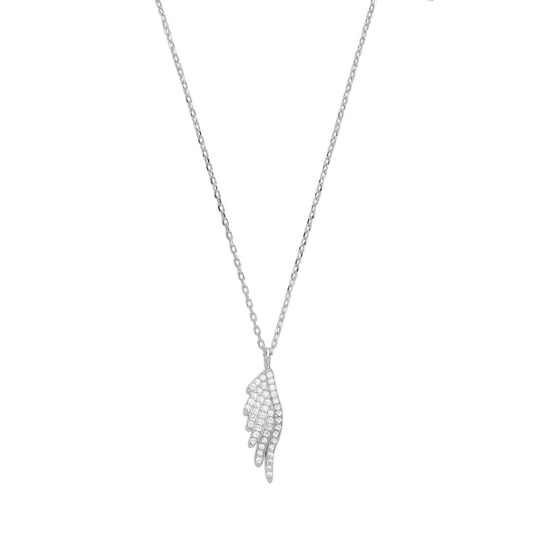 Sterling Silver Necklace - Silver Angel Wing 16" Necklace/Ladies Bracelet - by Hearts Forever Jewellers