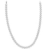Sterling Silver Cubic Zirconia Jewellery - Silver Rubover Round Cz Halo Style Tennis Collarette - by Hearts Forever Jewellers