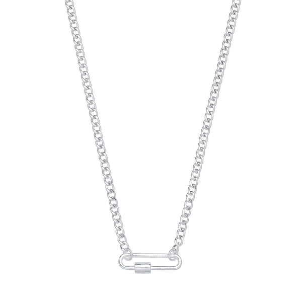 Sterling Silver Necklace - Silver Screw Clasp Paper Clip Necklace/Bracelet - by Hearts Forever Jewellers