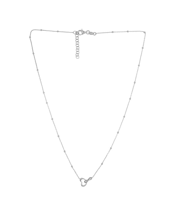 Sterling Silver Necklace - Silver Heart & Infinity 16" + 2” Extender Necklace/07" Bracelet - by Hearts Forever Jewellers