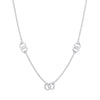 Sterling Silver Necklace - Silver Entwined Circles 17" Necklace - by Hearts Forever Jewellers