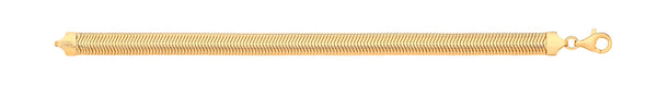 Sterling Silver Ring - Silver YG Plated 8.0mm Herringbone 17" Collarette/7.5"Bracelet - by Hearts Forever Jewellers