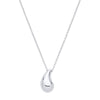 Sterling Silver Necklace - Silver Teardrop Pendant Chain 16" - by Hearts Forever Jewellers