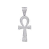 Sterling Silver Cubic Zirconia Jewellery - Silver CZ Ankh Cross - Key of Life - by Hearts Forever Jewellers