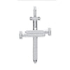 Sterling Silver Cubic Zirconia Jewellery - Silver CZ Nail Cross - by Hearts Forever Jewellers