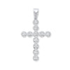 Sterling Silver Cubic Zirconia Jewellery - Silver CZ Halo Style Fancy Cross - by Hearts Forever Jewellers