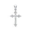 Sterling Silver Cubic Zirconia Jewellery - Silver Small CZ Fancy Cross - by Hearts Forever Jewellers