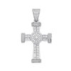 Sterling Silver Cubic Zirconia Jewellery - Silver Fancy Cz Cross - by Hearts Forever Jewellers