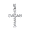 Sterling Silver Cubic Zirconia Jewellery - Silver Plait Style Fancy Cz Cross - by Hearts Forever Jewellers