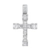 Sterling Silver Cubic Zirconia Jewellery - Silver Cz Baguettes Fancy Cross - by Hearts Forever Jewellers