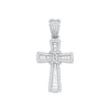 Sterling Silver Cubic Zirconia Jewellery - Silver Baguettes & Round CZs Cross - by Hearts Forever Jewellers