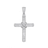 Sterling Silver Cubic Zirconia Jewellery - Silver Baguettes & Round CZs Large Cross - by Hearts Forever Jewellers
