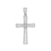 Sterling Silver Cubic Zirconia Jewellery - Silver Baguettes & Round CZs Large Cross - by Hearts Forever Jewellers