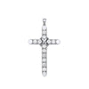Sterling Silver Cubic Zirconia Jewellery - Large Silver Claw Set CZs Cross - by Hearts Forever Jewellers
