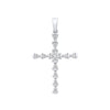 Sterling Silver Cubic Zirconia Jewellery - Silver Part Rub-Over CZ Cross - by Hearts Forever Jewellers