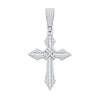 Sterling Silver Cubic Zirconia Jewellery - Silver CZs Pointed Cross - by Hearts Forever Jewellers