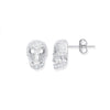 Sterling Silver Cubic Zirconia Ring - Silver Cz Skull Stud Earrings - by Hearts Forever Jewellers
