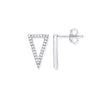 Sterling Silver Cubic Zirconia Ring - Silver Upside Down Cz Triangle Stud Earrings - by Hearts Forever Jewellers