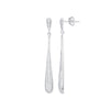Sterling Silver Cubic Zirconia Ring - Silver Long Teardrop Cz Earrings - by Hearts Forever Jewellers